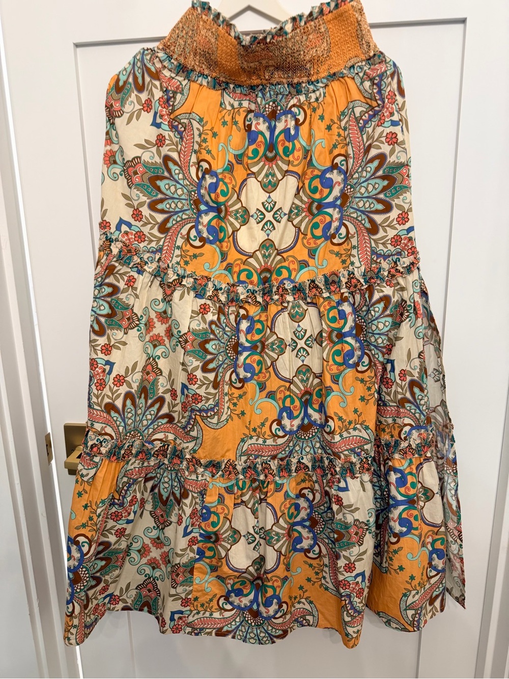 Love the Label   Orange Paisley Maxi Skirt
